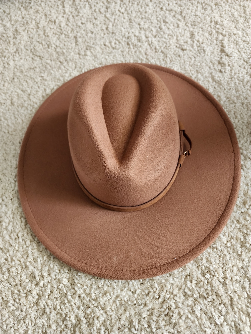 Womens Wide Brim Witchy Felt Hat - Brown